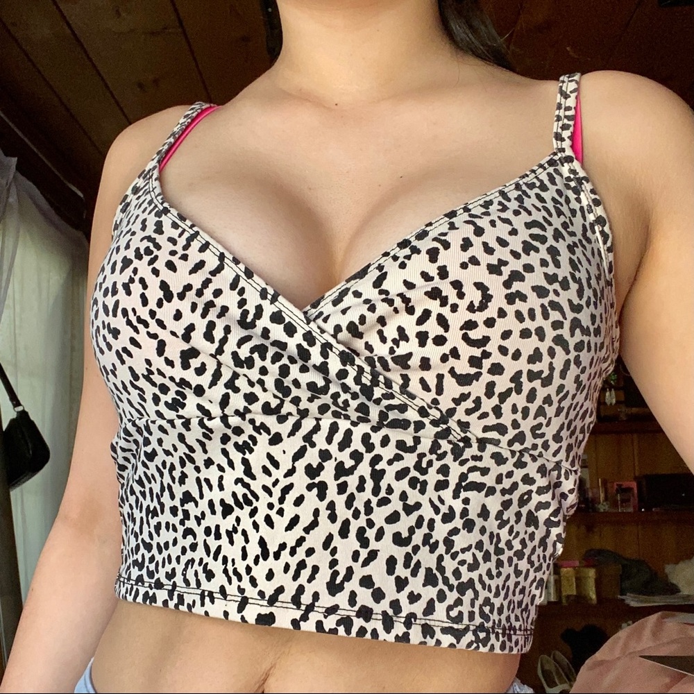 cheetah leopard print crop top
